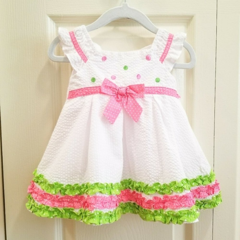 Rare, too! White Polka Dot Dress 3-6 Months